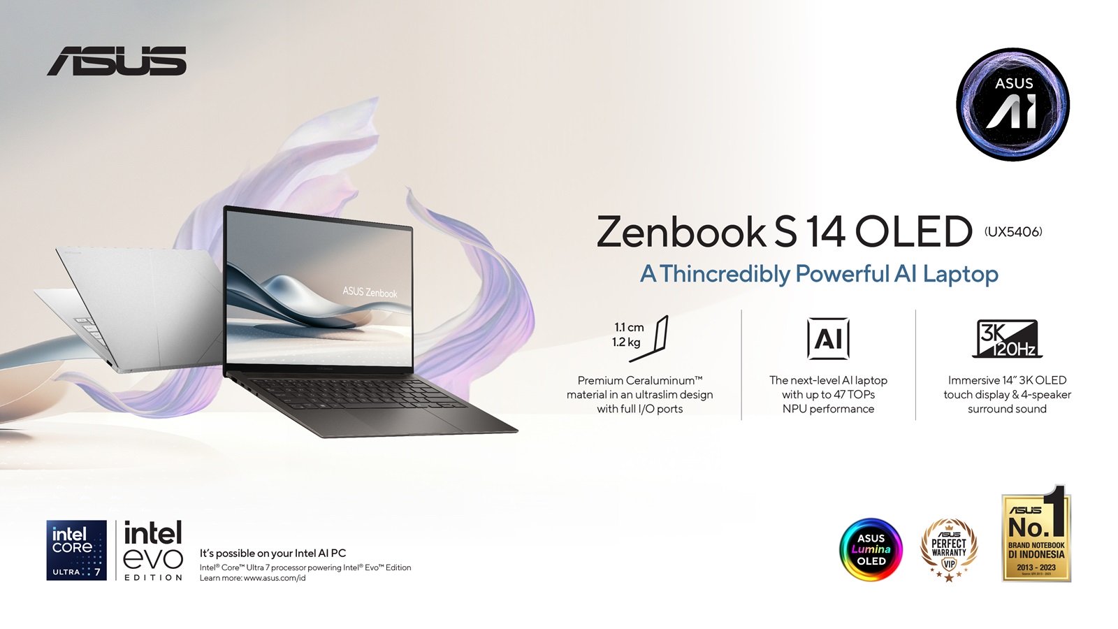 Keunggulan Laptop AI Tipis ASUS Zenbook S 14 OLED